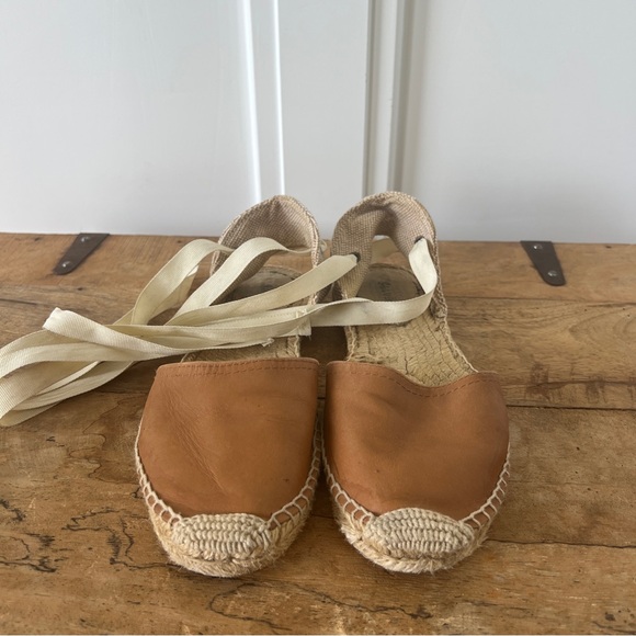 Soludos Lace Up Leather Espadrille - Picture 2 of 10